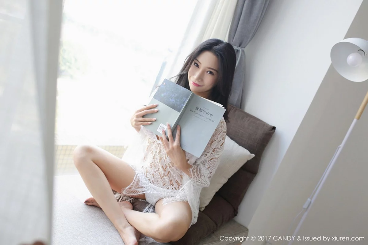 Xrmnw.Com[Candy糖果画报]Vol.045_嫩模小狐狸Sica私房白色半透内衣+黑色蕾丝情趣诱惑写真63P