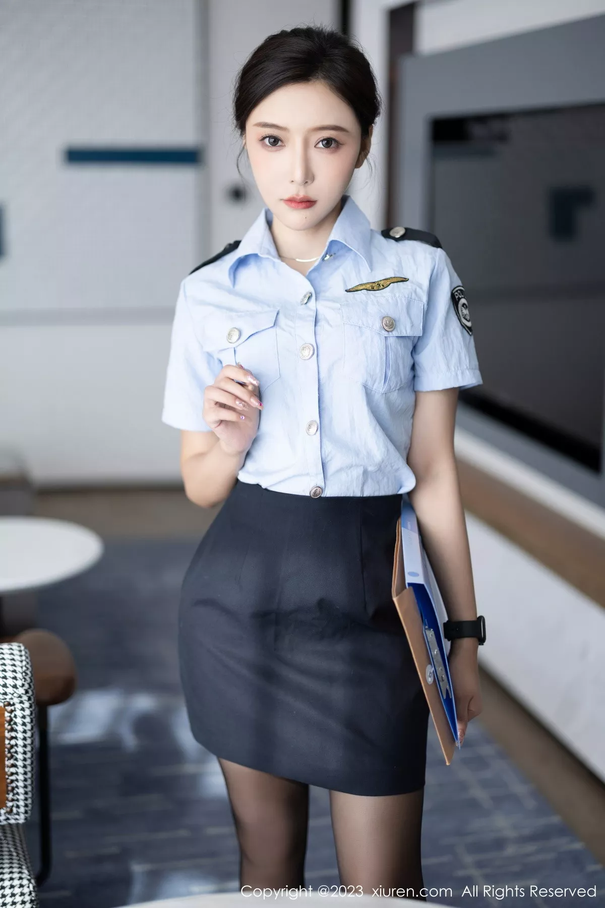 Xrmnw.Com[XiuRen秀人网]No.7340_女神王馨瑶yanni性感女警制服露黑色蕾丝内衣秀惹火身材诱惑写真82P