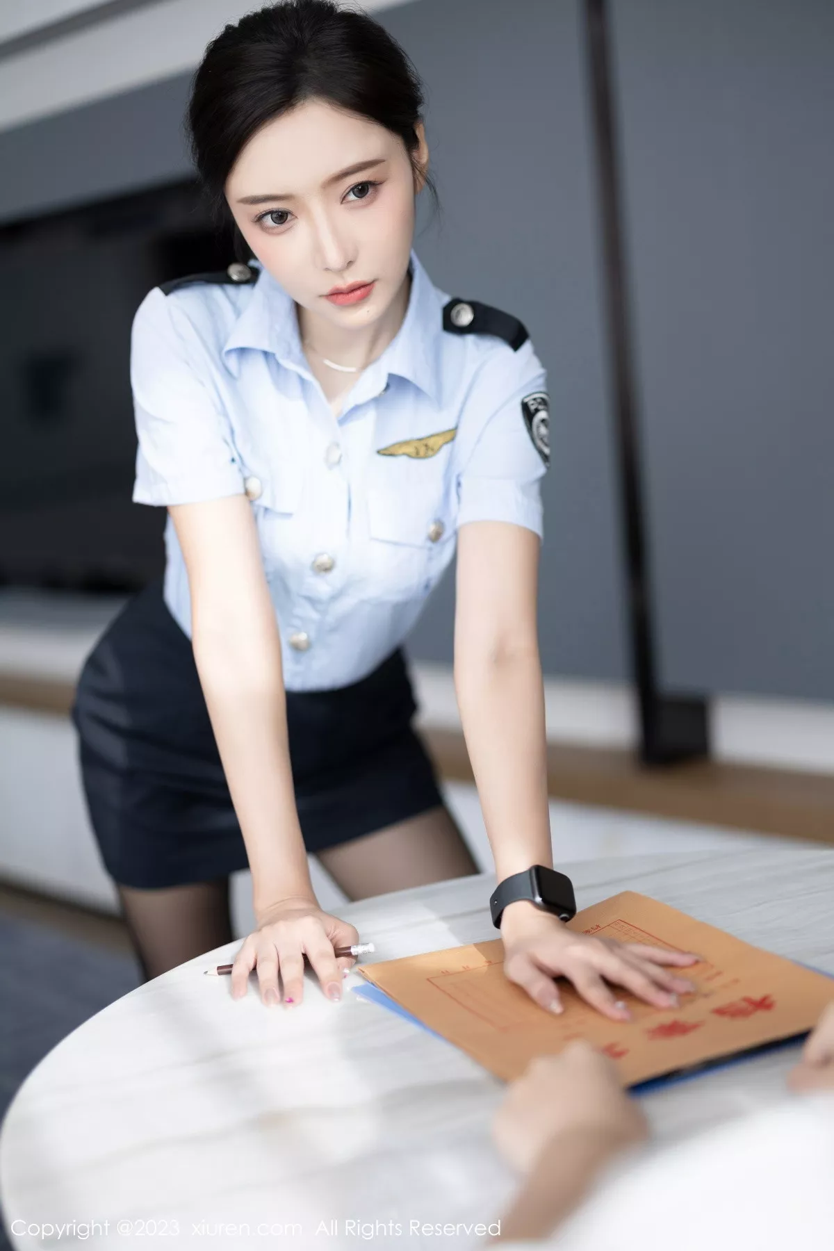 Xrmnw.Com[XiuRen秀人网]No.7340_女神王馨瑶yanni性感女警制服露黑色蕾丝内衣秀惹火身材诱惑写真82P