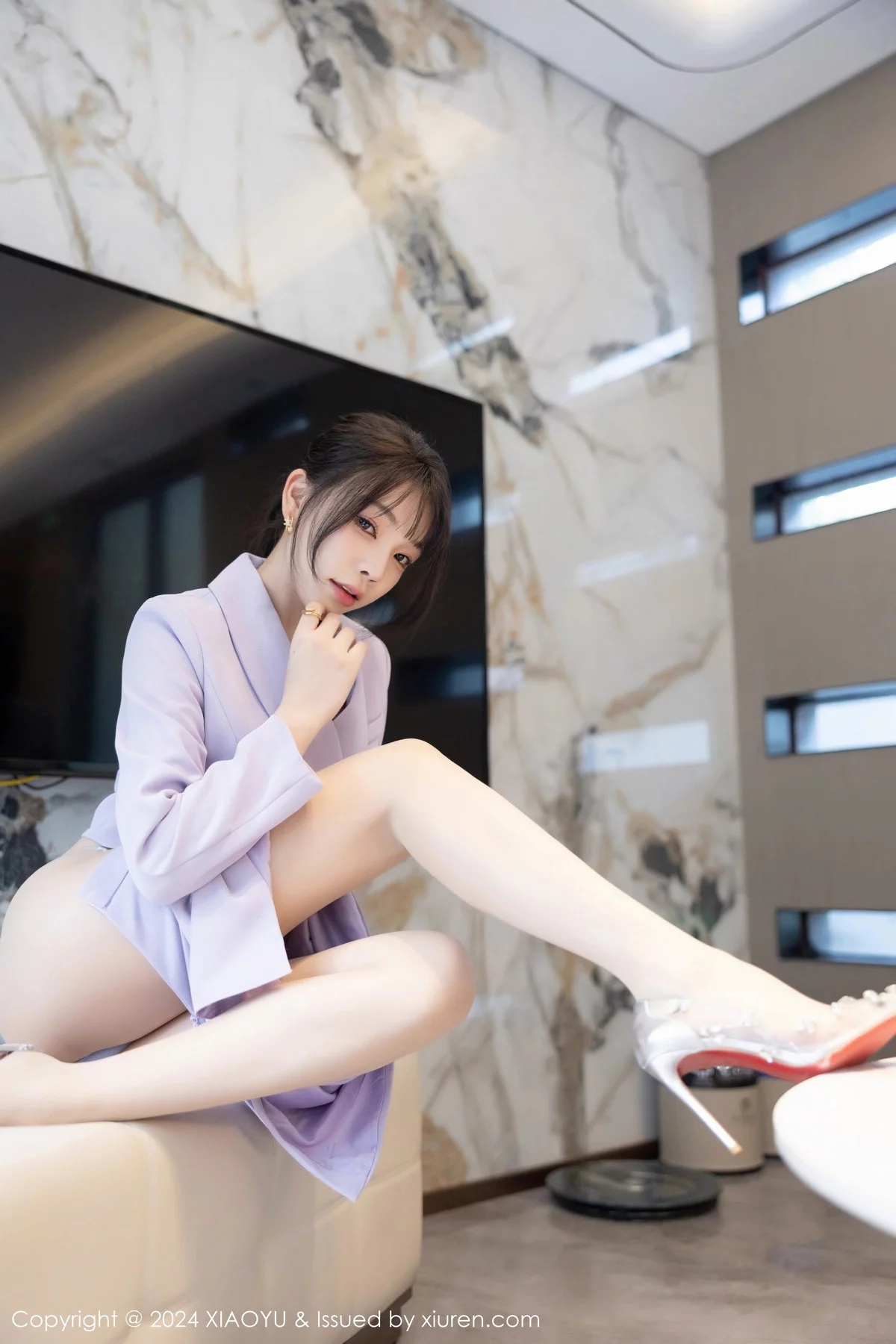 Xrmnw.Com[XiaoYu画语界]Vol.1178_女神徐莉芝Booty性感淡紫短裙套装露淡紫蕾丝内衣迷人诱惑写真88P